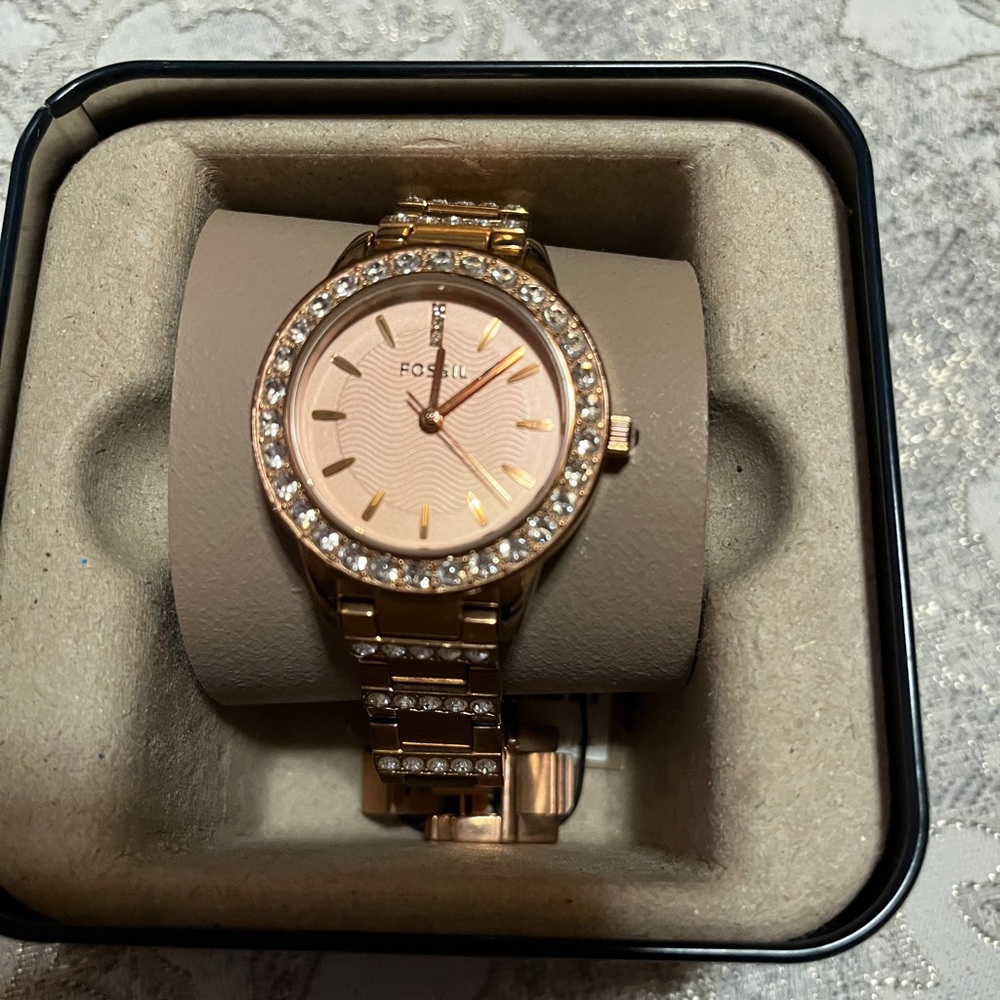 Fossil watch, ladies, rose gold